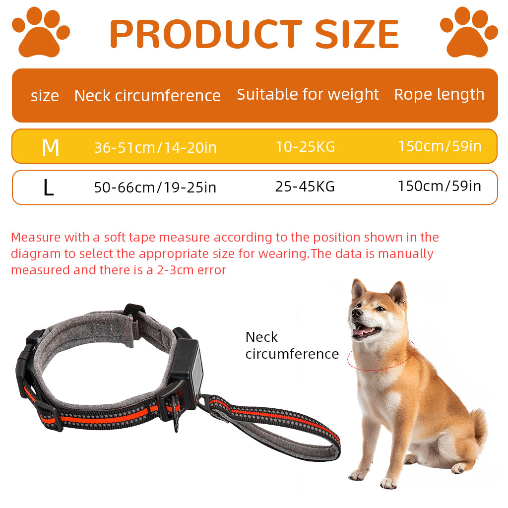 Qpets Dog Collar 2 in 1 Adjustable Dog Collar with 1.5 Meters Retractable Pull Handle Intergrated Dog Leash Dog Collar Night Safety Reflective Dog Collar for Small Medium Dog, Suitable for 10-25kg Qpets Dog Collar 2 in 1 Adjustable Dog Collar with 1.5 Meters Retractable Pull Handle Intergrated Dog Leash Dog Collar Night Safety Reflective Dog Collar for Small Medium Dog, Suitable for 10-25kg